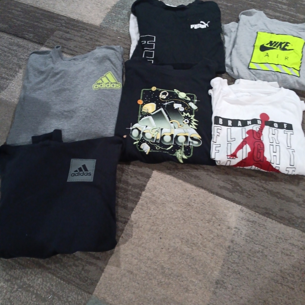 Adidas Kids Tee - Gray and Neon Green